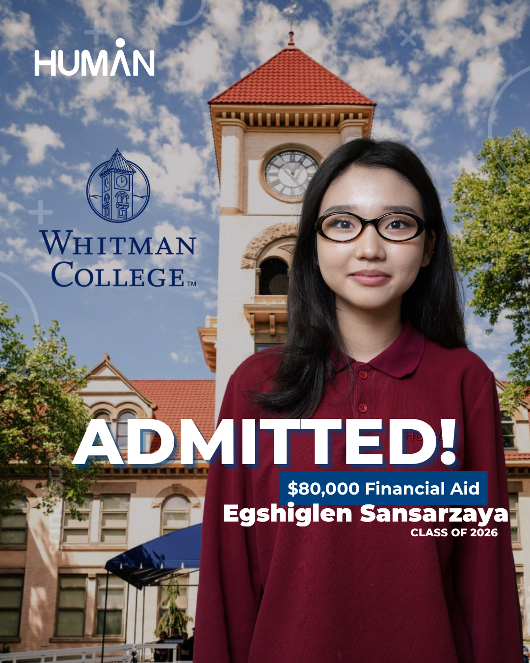 Egshiglen Sansarzaya — Whitman College ADMITTED